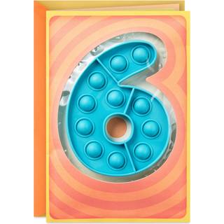 Hallmark 6 -års fødselsdagskort til børn med aftagelig pop det! Legetøj