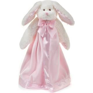 Bearington Baby Bunny Snuggler - 15-tommer rosa plysdyr-kanin, tryghedstæppe og behageligt legetøj til babyer