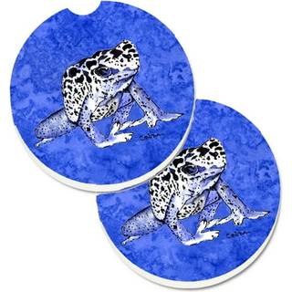 """" Caroline's Treasures Frog Set med 2 Cup Holder Car Coasters 8687Carc 2.56 Multicolor """"