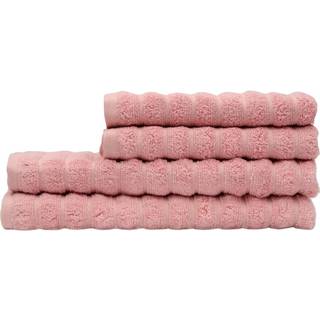 Bambus håndklæder - Zero twist - rosa - Pakke med 4 dele - Prima