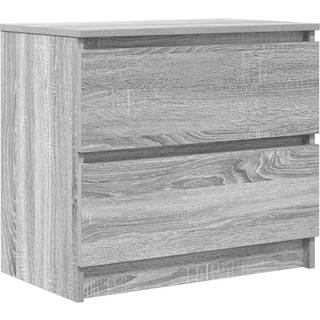 Tv-Bord 100X35X54 Cm Konstrueret Træ Etræsfarve - 60 cm / Grå sonoma-eg