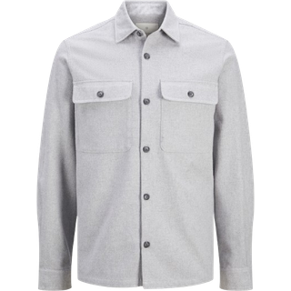 Jack & Jones Raymond Melange Solid LS Overshirt Light Grey Melange
