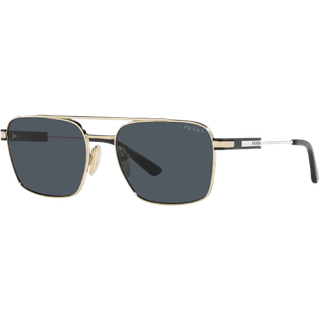 Prada Unisex PR 67ZS ZVN09T Solbriller Metal Guld Grå Pillow Normal