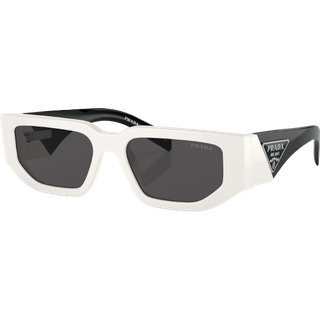 Prada Mand PR 09ZS 1425S0 Solbriller Acetat Hvid Grå Firkantet Normal