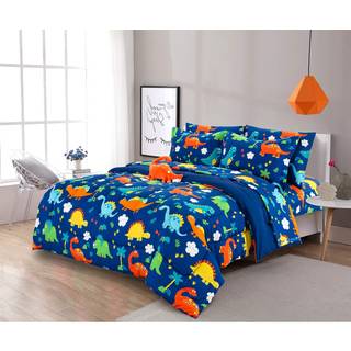 Sapphire hjem 8 stykker dinosaur dronning senget?j s?t til drenge seng i en taske b?rn dyne s?t med sengeplader pude kasse leget?j pude sm?barn s