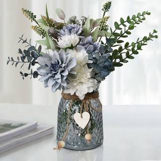 Rest faux blomster i vase kunstige blomster i vasebord midtstykker til spisestue blomster midtstykker til borde falske blomster med vase køkkenbo