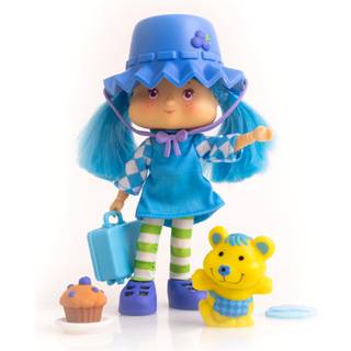 Strawberry Shortcake 5,5-tommer Blueberry Muffin Posable Duftende mode dukke med 4 overraskelse afslør tilbehør