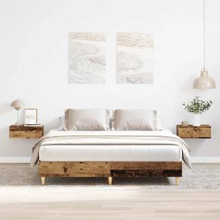 sengestel uden madras 140x200 cm konstrueret træ antikt træ