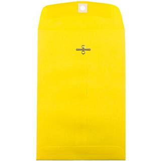 JAM PAPIR 6 x 9 bent katalog farvede konvolutter med lselukning - gul genanvendt - 50/pakke