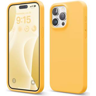 Elago kompatibel med iPhone 15 Pro Max Liquid Silicone Case Full Body Protection ShockProof blød mikrofiberforing Anti-scratch 6,7 tommer (Sol)