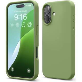 Elago Kompatibel med iPhone 16 Case Premium Liquid Silicone Case Full Body Beskyttende dækningschockfast Slim Phone Case Anti-Scratch Soft Microf