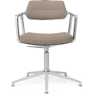 Vipp 453 Swivel+ Drejestol med Gulvglidere Aluminium/Dark Sand