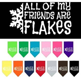 Alla mina vänner är flingor skärmtryck bandana grå stor