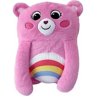 Happy Nappers: Care Bears Pillow Pocket Pal - Cheer Bear - Plys Pudebetrk Dyrebetrk m/vgtede poter Blde, krammelige ledsagerbrn