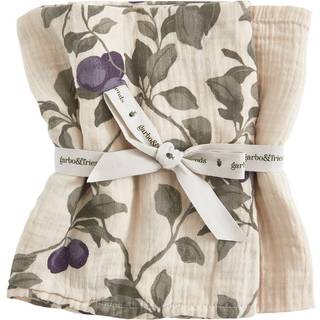 Garbo & Friends Plum Muslin Tæppe 60x60 Cm 2-pak - Babytæpper Bomuld Beige - GF2122222-8000-1021GL