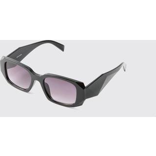 Mens Black Rectangular Sunglasses