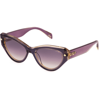 Police Kvinde SPLP47 NEW DAWN 1 0VBC Solbriller Acetat Violet Cat Eye Normal Skygge