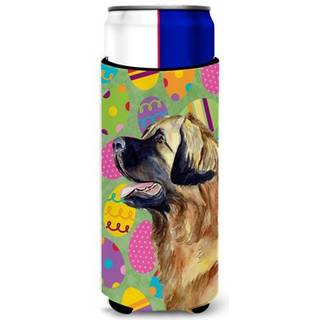 Caroline's Treasures LH9438MUK Leonberger Easter Eggtravaganza Ultra Hugger til slanke dåser kan køligere ærme Hugger Machine Washable Drink Slee