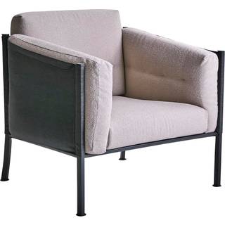 Brafab Delux lænestol Sort med teddy beige pude