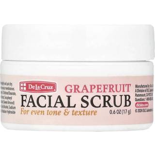 De La Cruz Grapefruit Facial Scrub - Face Exfoliator Scrub med E-vitamin Papaya og Aloe Vera (0,6 Ounce (prvestrrelse))