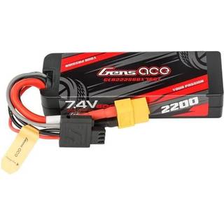 GENS ACE GEA222S60X76GT - GensAce G-Tech Hard 2S 7.4V-2200-60C 92.8x31.8x17.6mm 109g XT60