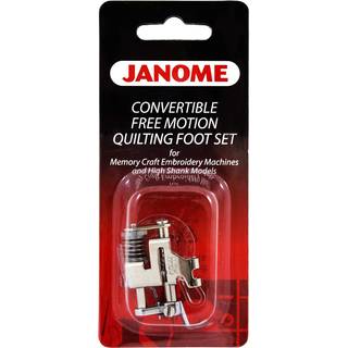Janome Convertible Free Motion Quilting Foot Set Memory Craft Emb Machines & High Shank Models