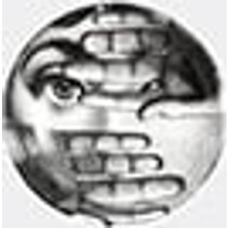 Fornasetti Serving And Trays - 'Tema e Variazioni N.154' round ashtray, black and white in WHITE 100% porcelain