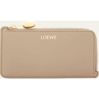 Loewe Leather card holder - beige - One Size