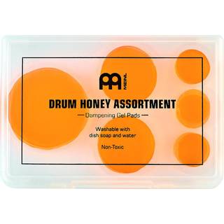 Meinl Cymbals Drum Honey Dampening Gel Pads 12 Stykke Sortiment med forskellige st?rrelser - Inkluderer container og divider (MDHA)