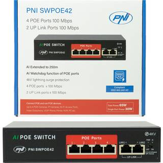Switch PoE PNI SWPOE42 – 4 PoE-porte