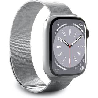 Apple Watch (42/44/SE/45/46/49mm) Puro MILANESE Rustfri Stål Urrem - Titanium