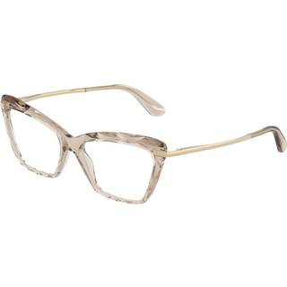 Dolce & Gabbana DG5025 3432 53 Briller Kvinder Brun - Transparent Pattern Camel Brown - 53mm