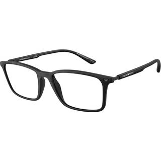 Emporio Armani Mand EA3237 5001 Vista -rammer Injiceret Sort Transparent Firkantet Normal