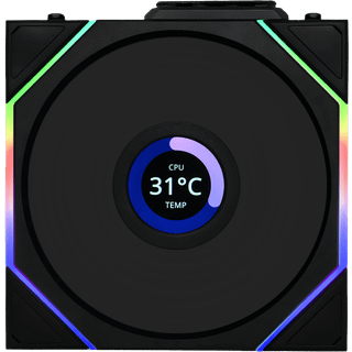 Lian Li UNI FAN TL Wireless LCD Reverse - Kabinet køler - 120mm - Sort med RGB LED lys - 33 dBA