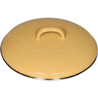 Riess Classic Pastell Deckel 20 cm goldgelb - Emaille - Gelb