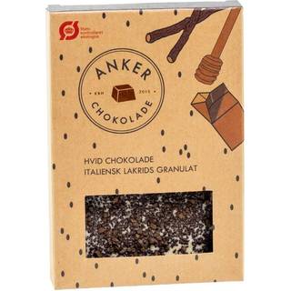 Ankers 100gr Plade - Hvid chokolade / lakridsgranulat