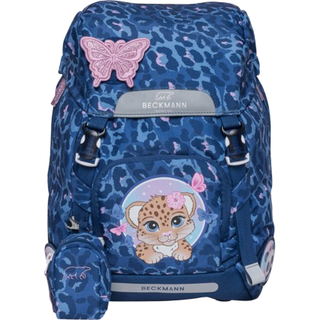 Beckmann Skoletaske Active Air Cheeta - Blå