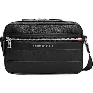 Pebble Grain Double Zip Messenger Bag