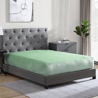 Cathay Home Twin Flannel -Plush Fitted Sheet - Ultra Soft & Thick Plush No -Pilling - All Season Cosy Warmth - 12 """" Deep Pocket Fitted Sheet (Tw