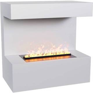 Late - Hvid Væghængt Vanddamp Pejs | Opti-myst pejs fra ScandiFlames Electric | Med Dimplex Cassette 400 vanddamp brandkar