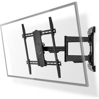 Nedis - Fuld Motion TV Vægbeslag | 43 - 100 " | Maksimal vægt: 70 kg | Vipbar | Kan drejes | Minimum vægafstand: 70 mm | Maksimal vægafstand: 800 mm | 3 Drejepunkt(er) | Stål | Sort - TVWM6570BK