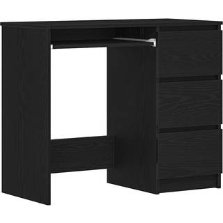 Skrivebord 90X45X76 Cm Konstrueret Træ - Sort eg