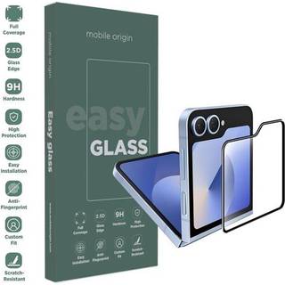 Samsung Galaxy Z Flip6 Mobile Origin EasyGlass Skærmbeskyttelsesglas - Gennemsigtig / Sort Kant