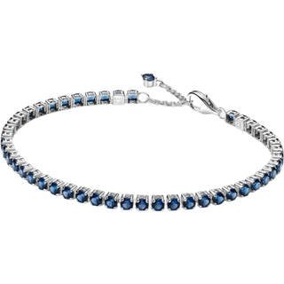 Pandora Silver Sparkling Blue Tennis Bracelet - 18cm