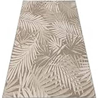 Sisaltæppe SISAL FLOORLUX 20504 LØV mørkgrå / champagne JUNGLE 120x170 cm