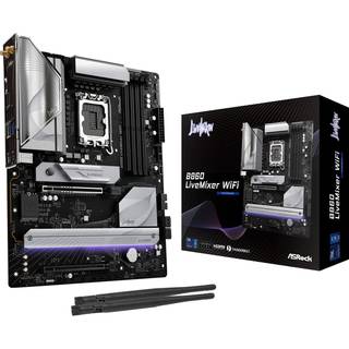 ASRock B860 LiveMixer WiFi Bundkort - Intel B860 - Intel LGA1851 socket - DDR5 RAM - ATX