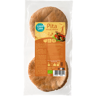 Biogan Pitabrød Fuldkorn 8 Stk Ø (560 g)