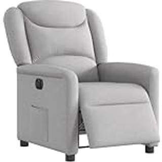 Eldrevet Massagestol Stof Skygrå - Nej / Eldrevet tilbagelæningsfunktion