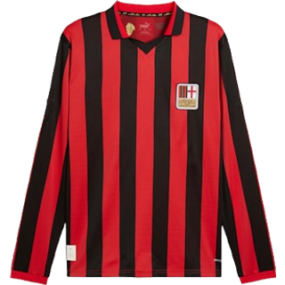 Men&#39;s Puma AC Milan 125th Anniversary Authentic Jersey, Black, Size XL, Clothing - Red - XL