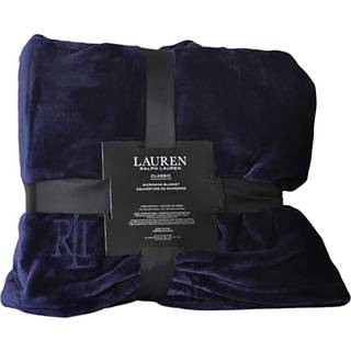 Lauren Ralph Lauren Plush Micromink T?ppe - Navy - Dronning / fuld